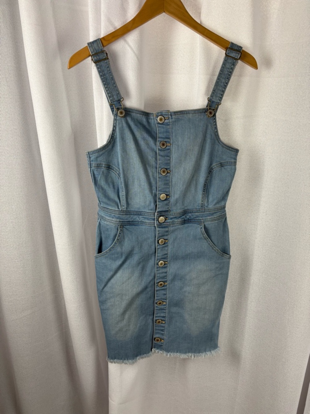 Wax‎ Jeans Denim Dress Overalls Size Medium NWT